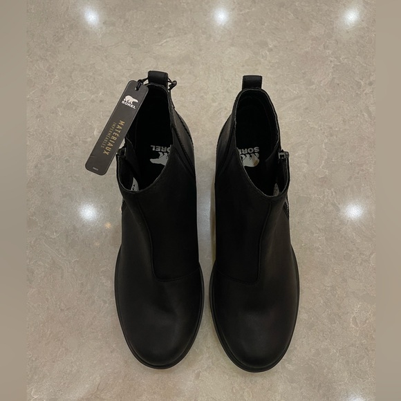 SOREL Evie II Zip Waterproof Ankle Boot (Women) In Black Size 7.5 - Picture 13 of 14